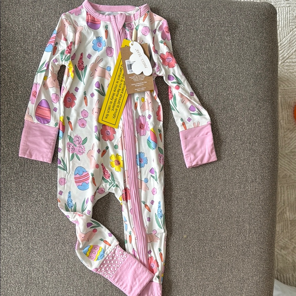 Angel Dear 2 way zipper romper - Easter bunnies